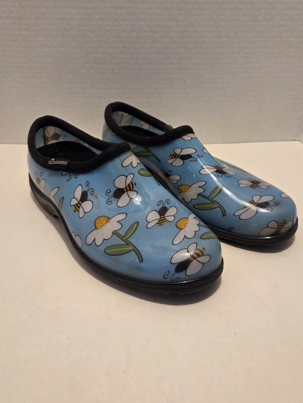 Sloggers Women's Bumble Bee and Flower Print Rain and Garden Shoes Size 9